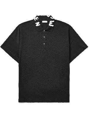 Alexander McQueen - Logo-Intarsia Cotton-Piqué Polo Shirt
