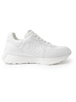 Alexander McQueen - Exaggerated-Sole Logo-Embossed Leather Sneakers