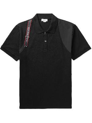 Alexander McQueen - Harness-Detailed Cotton-Piqué Polo Shirt