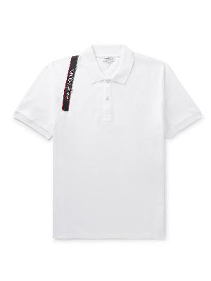 Alexander McQueen - Harness-Detailed Cotton-Piqué Polo Shirt