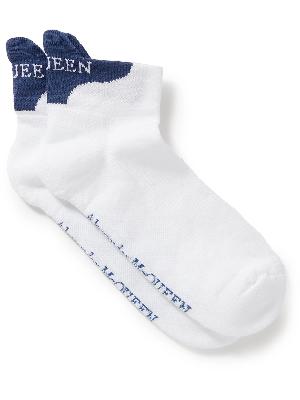 Alexander McQueen - Logo-Intarsia Stretch Cotton-Blend No-Show Socks