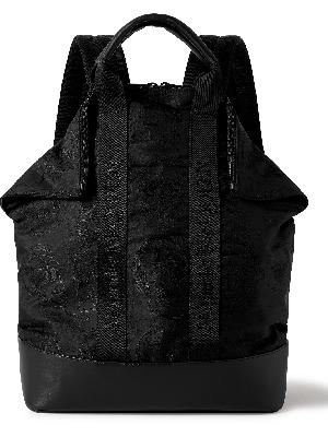 Alexander McQueen - Leather and Logo Webbing-Trimmed Embroidered Nylon Backpack