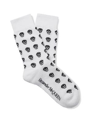 Alexander McQueen - Skull-Intarsia Cotton-Blend Socks