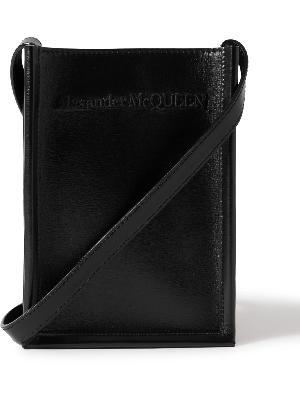 Alexander McQueen - Logo-Embroidered Leather Messenger Bag