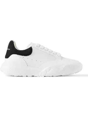 Alexander McQueen - Exaggerated-Sole Suede-Trimmed Leather Sneakers