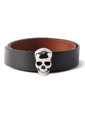 Alexander McQueen - Skull-Embellished Reversible Leather Belt