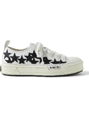 AMIRI - Appliquéd Leather and Canvas Sneakers