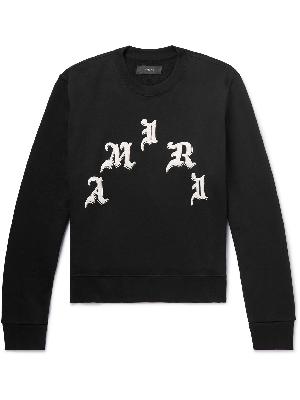 AMIRI - Wes Lang Logo-Embroidered Cotton-Jersey Sweatshirt