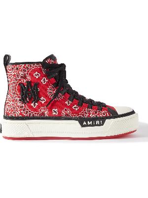 AMIRI - Leather-Trimmed Paisley-Print Canvas High-Top Sneakers