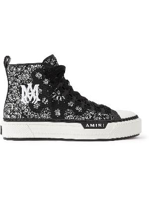 AMIRI - Leather-Trimmed Paisley-Print Canvas High-Top Sneakers
