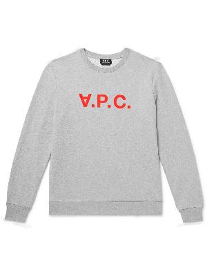 A.P.C. - Logo-Flocked Cotton-Jersey Sweatshirt