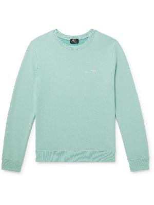 A.P.C. - Logo-Print Cotton-Blend Jersey Sweatshirt