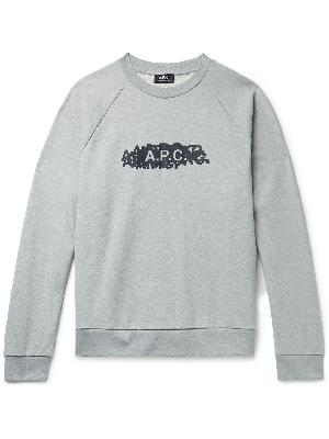 A.P.C. - Logo-Print Cotton-Jersey Sweatshirt