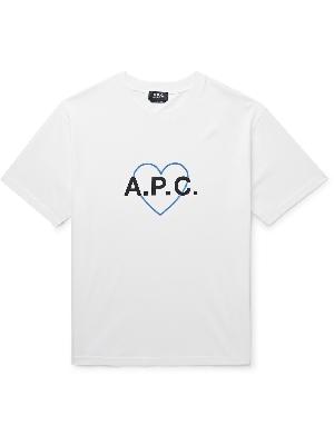 A.P.C. - Amore Logo-Print Cotton-Jersey T-Shirt