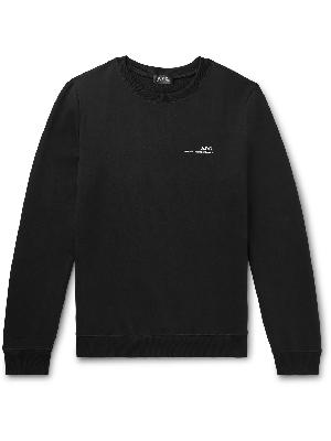 A.P.C. - Item Logo-Print Organic Cotton-Jersey Sweatshirt
