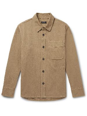 A.P.C. - Basile Slim-Fit Cotton and Linen-Blend Overshirt