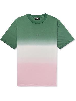 A.P.C. - Marius Logo-Print Dip-Dyed Cotton-Jersey T-Shirt