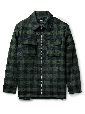 A.P.C. - Ian Checked Wool-Blend Flannel Overshirt