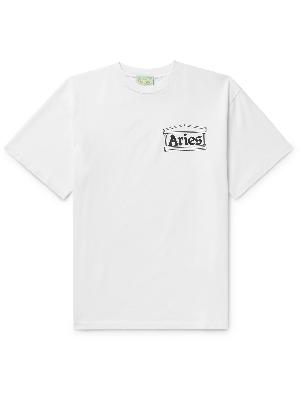 Aries - Temple Logo-Print Cotton-Jersey T-Shirt