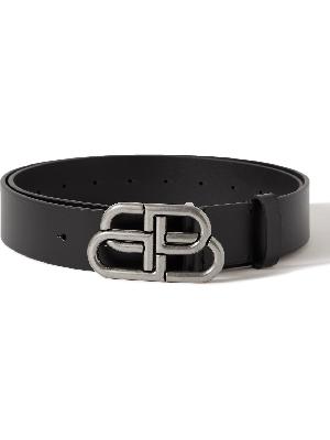 Balenciaga - 3.5cm Logo-Embellished Leather Belt