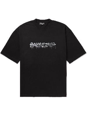 Balenciaga - Oversized Logo-Print Cotton-Jersey T-Shirt