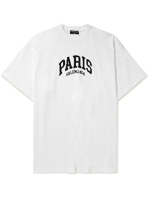 Balenciaga - Cities Oversized Logo-Print Cotton-Jersey T-shirt