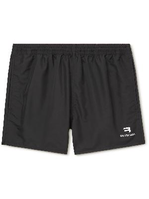 Balenciaga - Straight-Leg Short-Length Logo-Print Swim Shorts