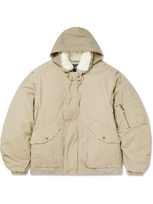 Balenciaga - Padded Cotton-Ripstop and Jersey Hooded Bomber Jacket