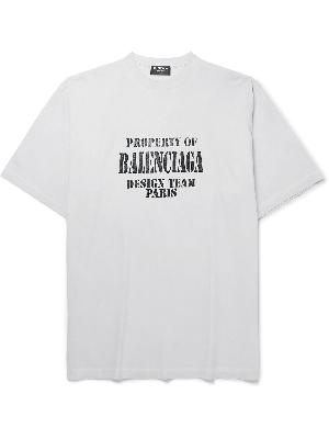 Balenciaga - Printed Cotton-Jersey T-Shirt