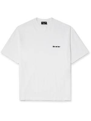 Balenciaga - Oversized Logo-Embroidered Cotton-Jersey T-Shirt