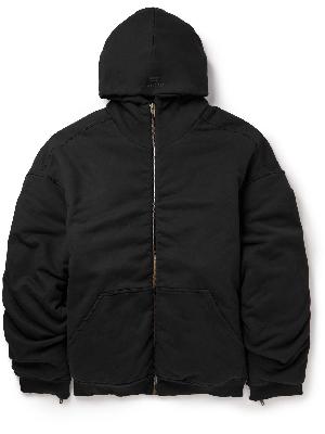 Balenciaga - Oversized Padded Cotton-Jersey Hooded Bomber Jacket