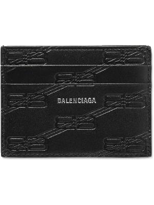 Balenciaga - Logo-Print Monogrammed Leather Cardholder