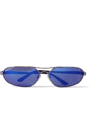 Balenciaga - Oval-Frame Metal Sunglasses