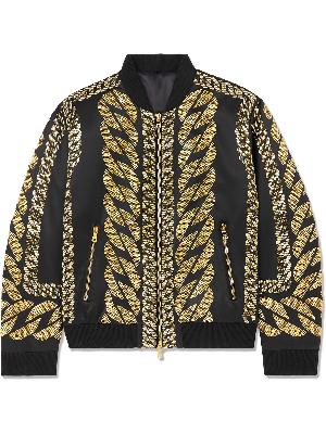 Balmain - Embellished Silk Bomber Jacket