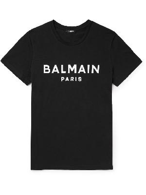 Balmain - Slim-Fit Logo-Print Organic Cotton-Jersey T-Shirt