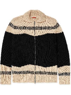 Barena - Intarsia Wool Zip-Up Cardigan