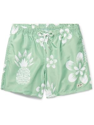 Bather - Straight-Leg Mid-Length Floral-Print Swim Shorts