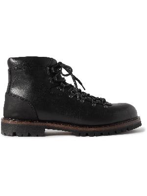 Belstaff - Gorge Nubuck-Trimmed Leather Boots