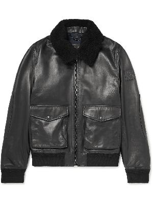 Belstaff - Chart Shearling-Trimmed Leather Jacket