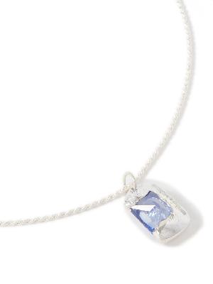 Bleue Burnham - Rose Sterling Silver Laboratory-Grown Sapphire Pendant Necklace