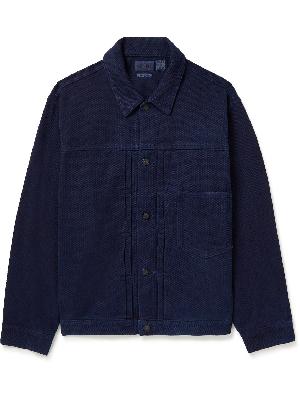 Blue Blue Japan - Embroidered Garment-Dyed Cotton Trucker Jacket
