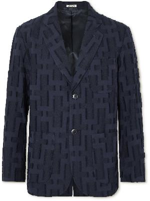 Blue Blue Japan - Textured Cotton and Wool-Blend Jacquard Blazer