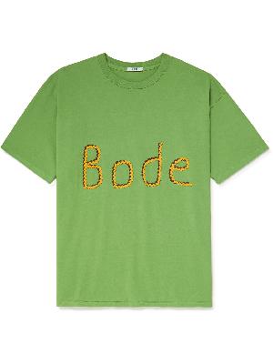 BODE - Ric Rac-Trimmed Cotton-Jersey T-Shirt