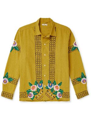 BODE - Garden Bed Embroidered Cotton Shirt