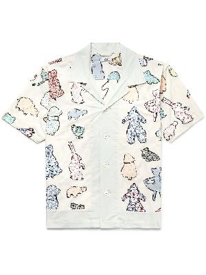 BODE - Critter Camp-Collar Appliquéd Cotton-Poplin Shirt