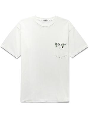 BODE - Embellished Logo-Embroidered Cotton-Jersey T-Shirt