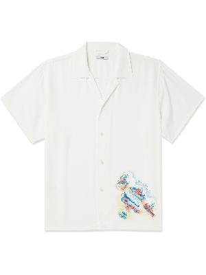 BODE - Camp-Collar Printed Silk Crepe de Chine Shirt