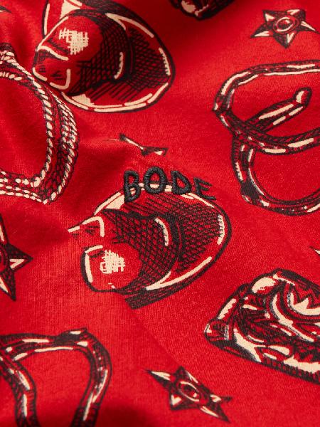 BODE - Stage Coach Camp-Collar Bandana-Print Cotton Shirt