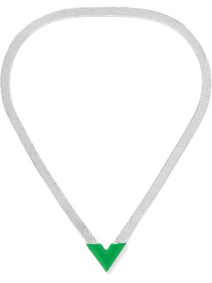 Bottega Veneta - Sterling Silver and Enamel Chain Necklace