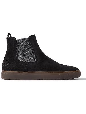 Brioni - Shearling-Lined Suede Chelsea Boots